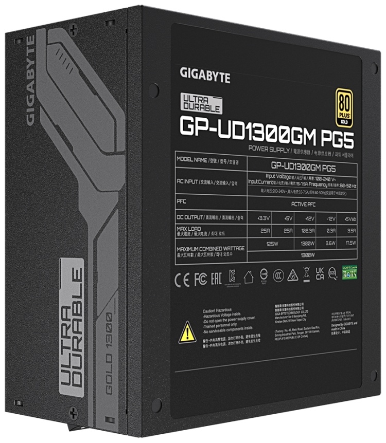Картинка Блок питания GIGABYTE UD1300GM PG5 80+ GOLD