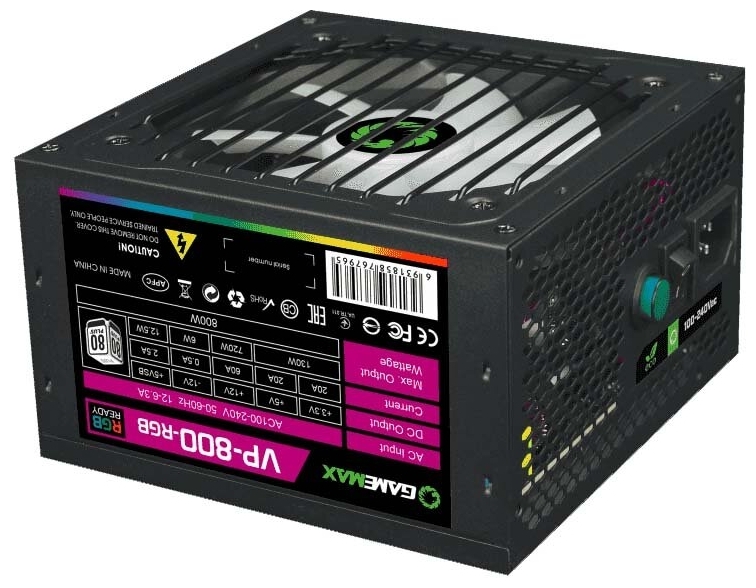 Картинка Блок питания GAMEMAX VP-800-RGB v3