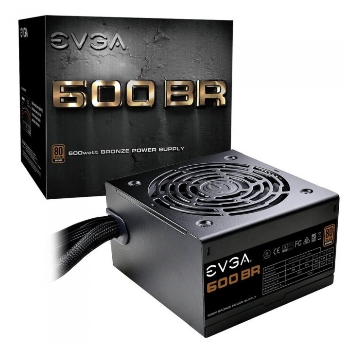 Цена Блок питания EVGA 600 600W 80 Plus Bronze (100-BR-0600-K2)