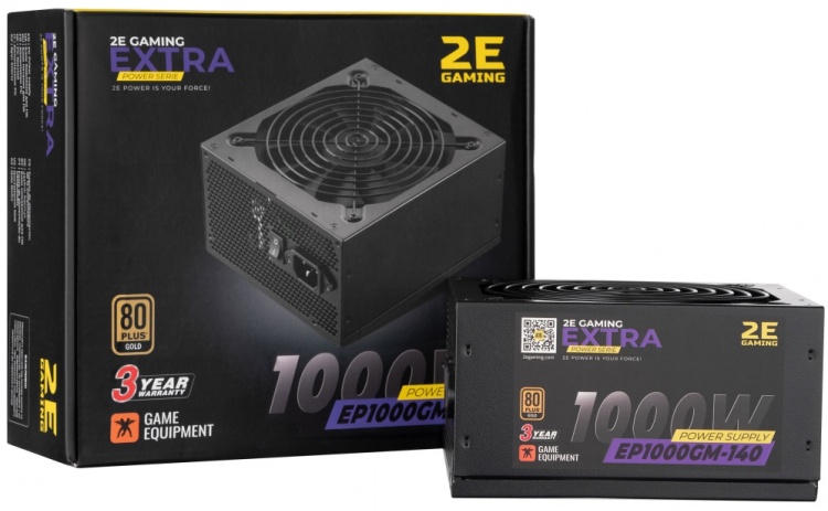 Цена Блок питания 2E GAMING EXTRA POWER (1000W) 2E-EP1000GM-140