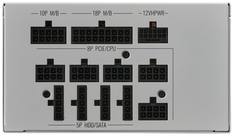 Фотография Блок питания CoolerMaster MWE GOLD 1050 V2 80+ GOLD White (MPE-A501-AFCAG-3GEU)