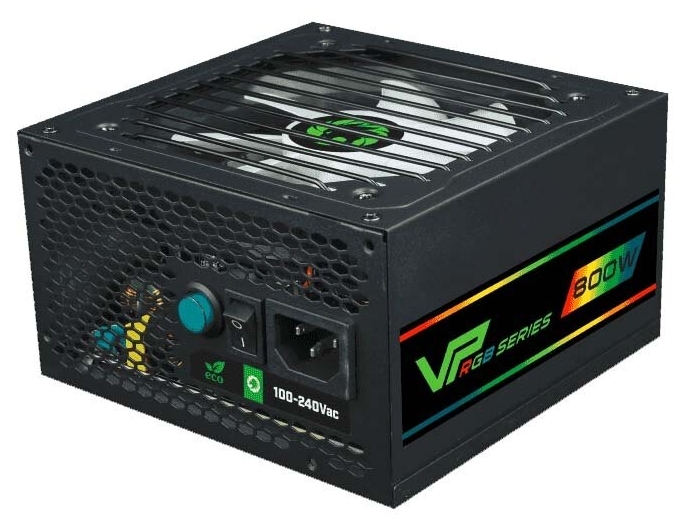 Фотография Блок питания GAMEMAX VP-800-M-RGB с кабелем