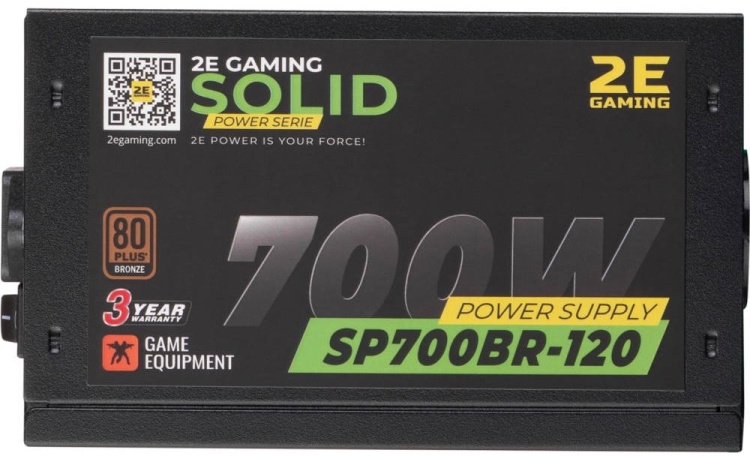 Фото Блок питания 2E GAMING SOLID POWER (700W) 2E-SP700BR-120