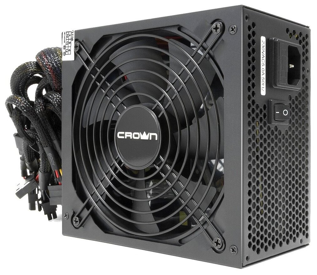 Блок питания CROWN CM-PS750W PRO 80 PLUS BRONZE