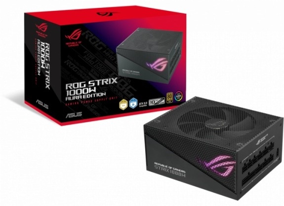 Фото Блок питания ASUS ROG Strix 1000W Gold Aura Edition 80 Plus (90YE00P1-B0NA00)