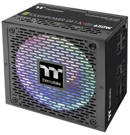 Фото Блок питания THERMALTAKE Toughpower GF1 ARGB 650W (Gold) (PS-TPD-0650F3FAGE-1)