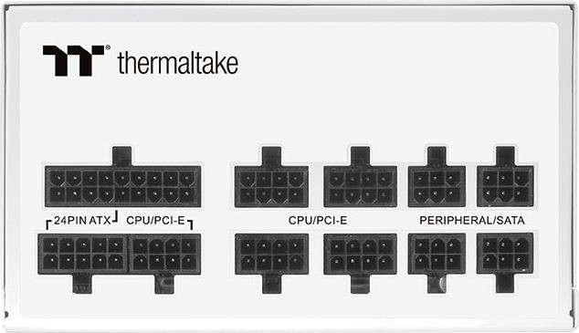 Картинка Блок питания THERMALTAKE Toughpower GF1 850W (Gold) White (PS-TPD-0850FNFAGE-W)