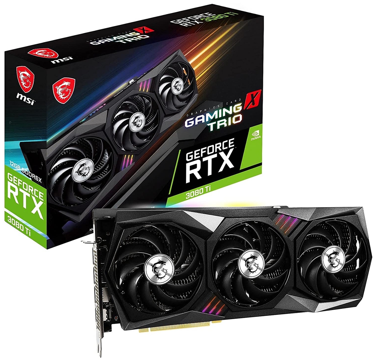 Видеокарта MSI GeForce RTX3080Ti GAMING X TRIO 12G (RTX 3080 Ti GAMING X TRIO 12G) Казахстан