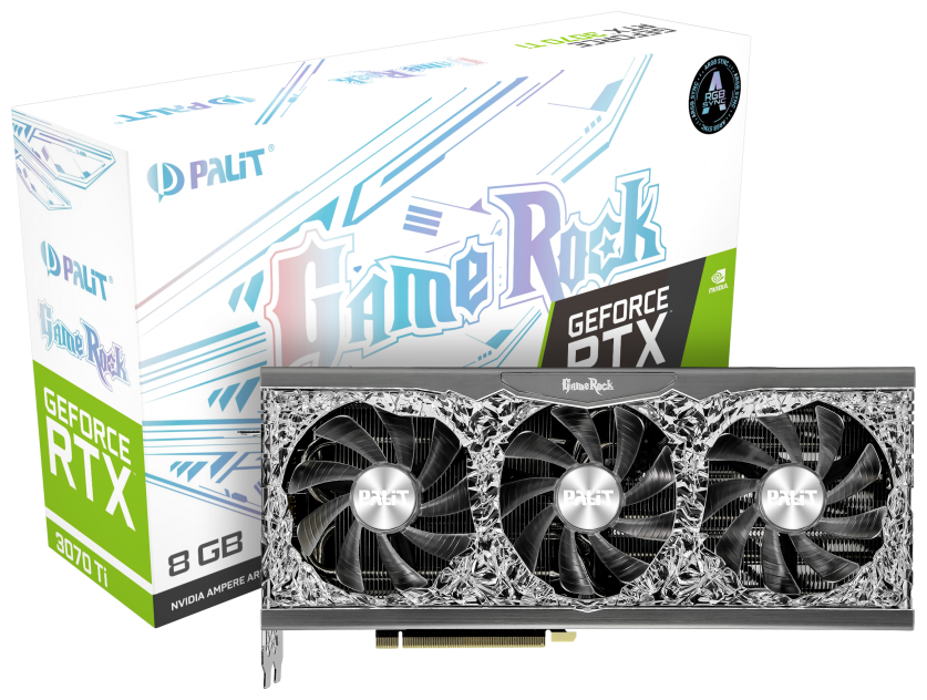 Видеокарта PALIT RTX3070Ti GameRock 8GB GDDR6X 256-bit HDMI 3xDP (NED307T019P2-1047G) Казахстан