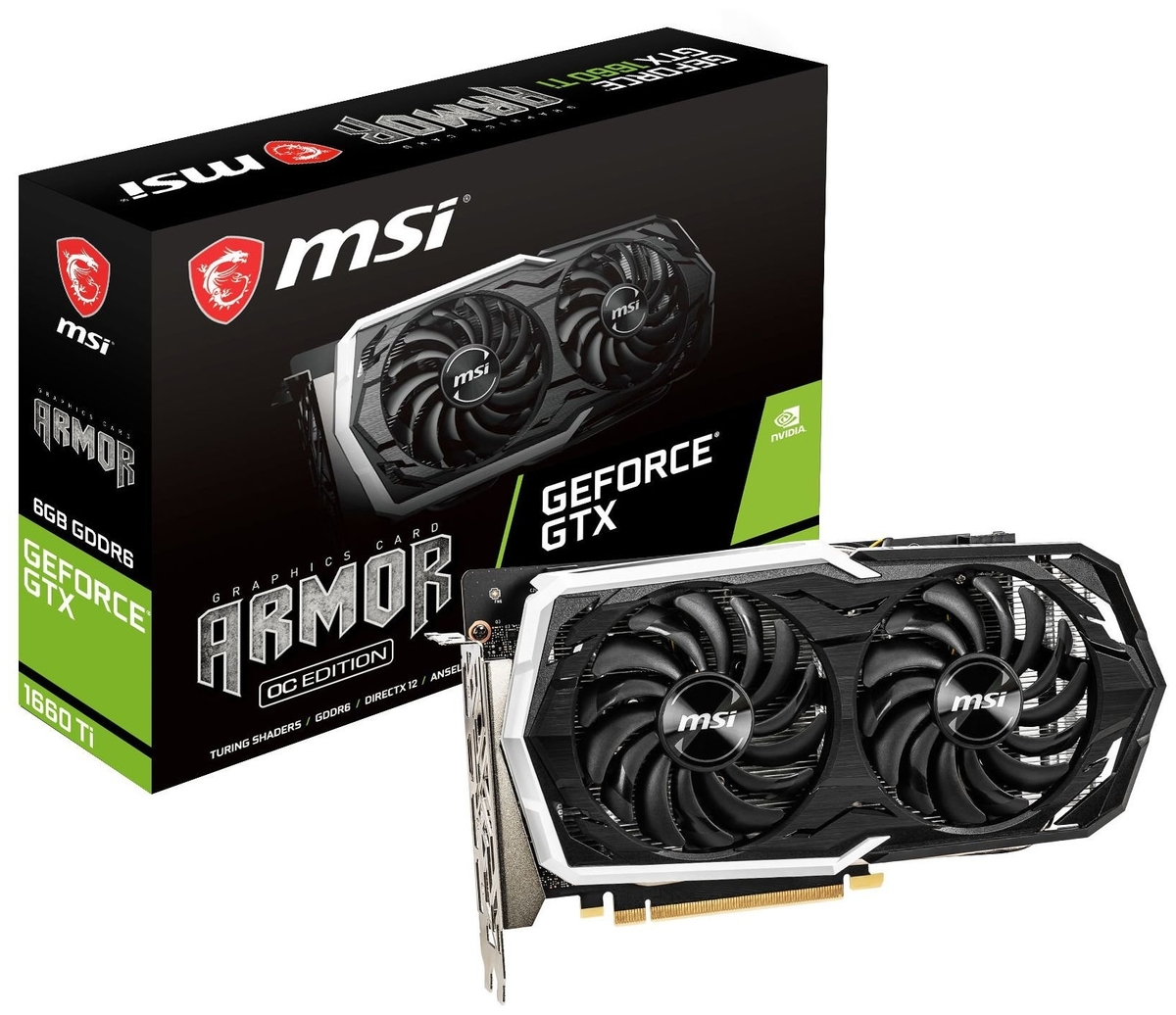 Видеокарта MSI GeForce GTX1660Ti 6GB (GTX 1660 Ti ARMOR 6G) заказать