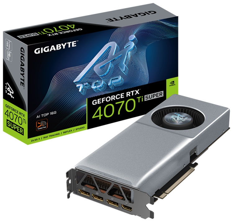 Видеокарта GIGABYTE RTX4070Ti SUPER AI TOP 16GB (GV-N407TSAI TOP-16GD)