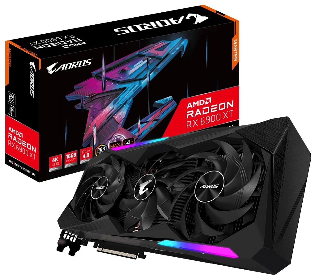 Видеокарта GIGABYTE Radeon RX 6900 XT AORUS MASTER 16G (GV-R69XTAORUS M-16GD) Казахстан