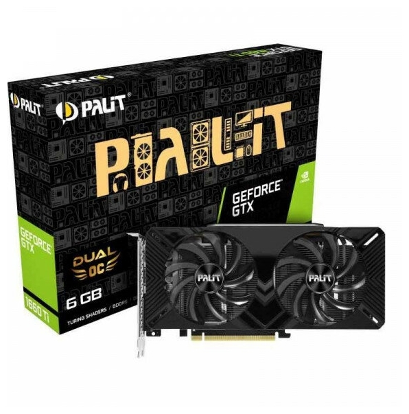 Фото Видеокарта PALIT GTX1660Ti DUAL OC 6G (NE6166TS18J9-1160C)