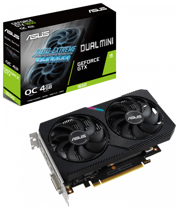 Видеокарта ASUS DUAL GTX 1650 DUAL-GTX1650-O4GD6-MINI