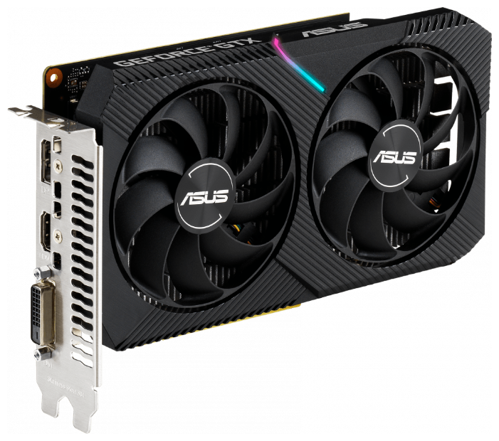 Картинка Видеокарта ASUS DUAL GTX 1650 DUAL-GTX1650-O4GD6-MINI