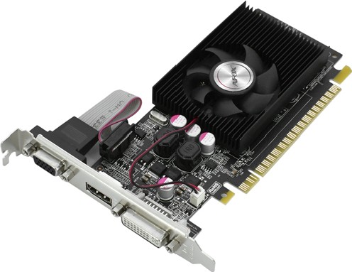 Фото Видеокарта AFOX GeForce G210 1GB DDR3 64Bit DVI-HDMI-VGA Low profile (AF210-1024D3L8)
