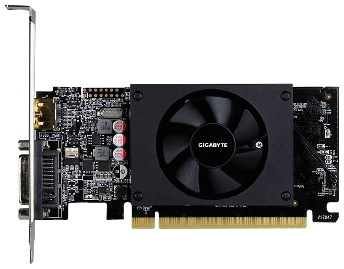 Видеокарта GIGABYTE GeForce GT710 Low Profile 1GB DDR5 64bit (GV-N710D5-1GL)