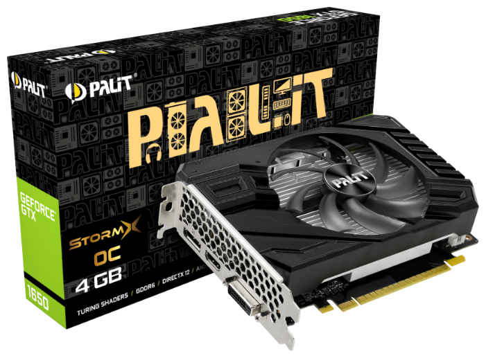 Видеокарта PALIT GTX1650 STORMX OC DDR6 4G (NE61650U18G1-166F) Казахстан