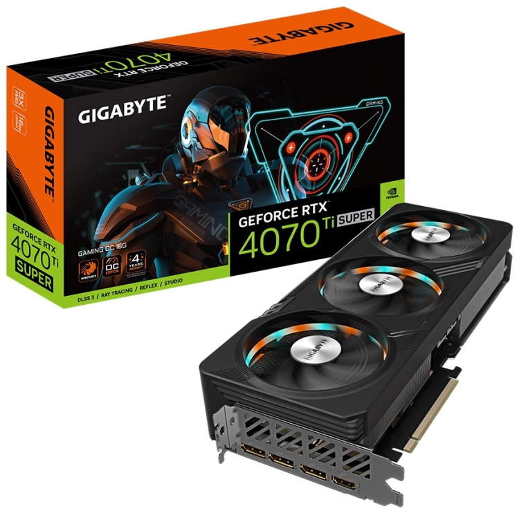 Видеокарта GIGABYTE RTX4070Ti SUPER GAMING OC 16G (GV-N407TSGAMING OC-16GD)