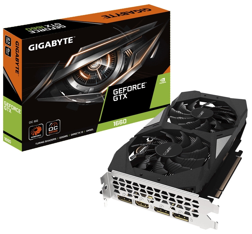 Видеокарта GIGABYTE GTX1660 6G (GV-N1660OC-6GD) Казахстан