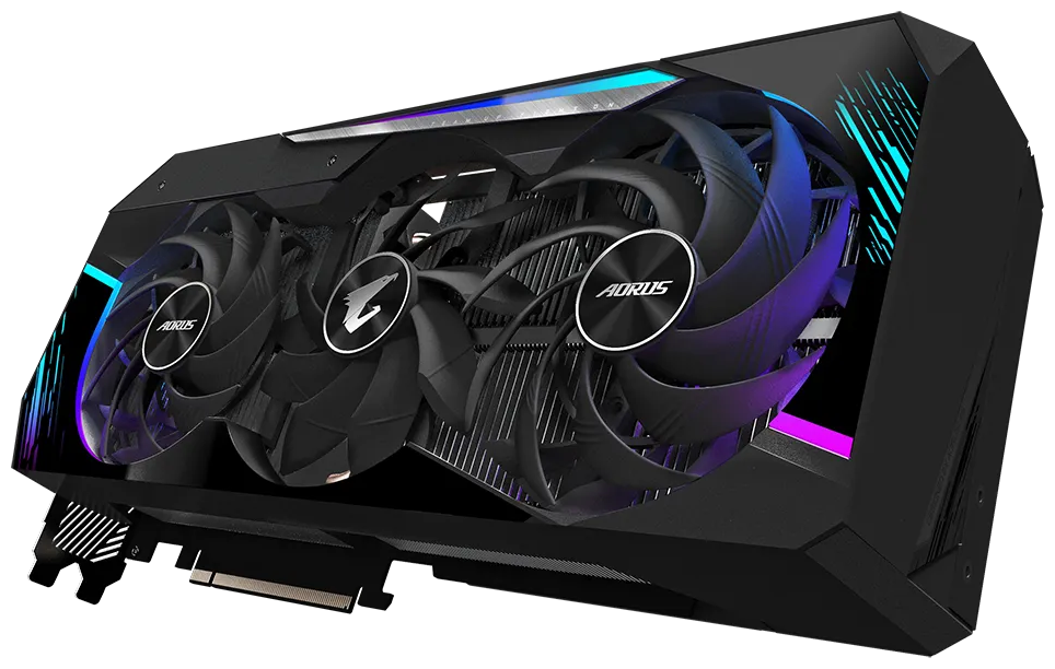 Картинка Видеокарта GIGABYTE GeForce GV-N3080 GDDR6X (GV-N3080AORUS M-12GD)