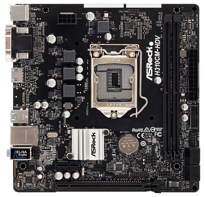 Материнская плата ASRock H310CM-HDV (4717677336405)