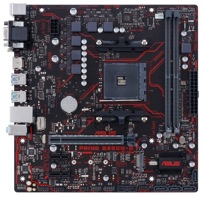 Материнская плата ASUS PRIME B350M-E