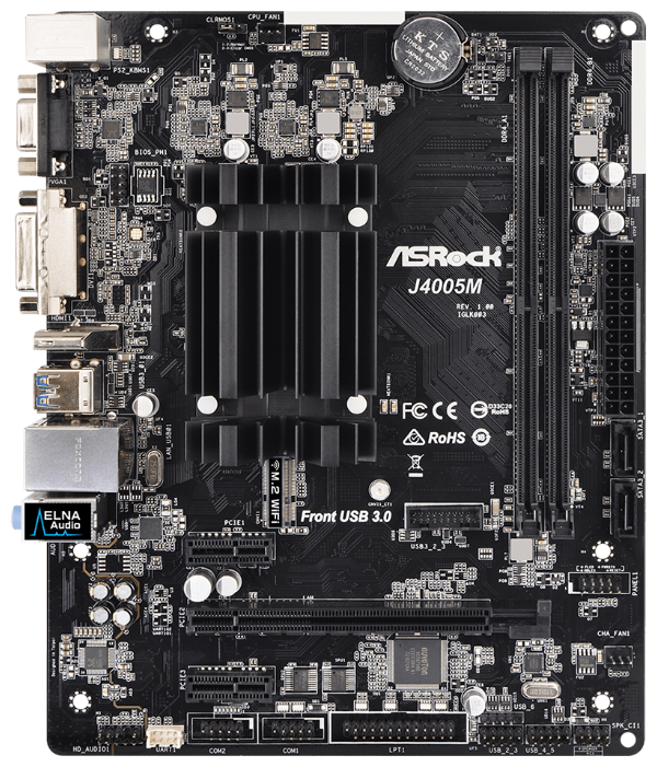 Материнская плата с процессором ASRock J4005M