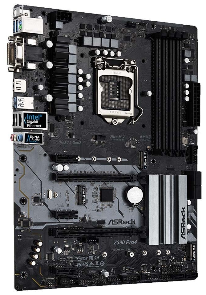 Фотография Материнская плата ASRock Z390 PRO4 (4717677336733)