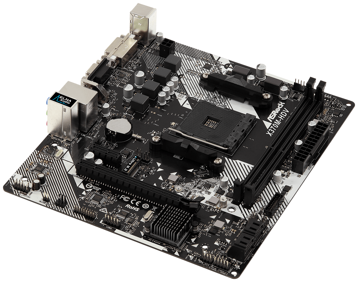 Фото Материнская плата ASRock X370M-HDV R4.0