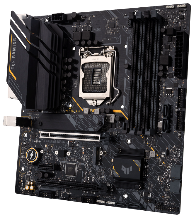 Фотография Материнская плата ASUS TUF GAMING B560M-E 4DDR4 2PCIx16 PCIx1