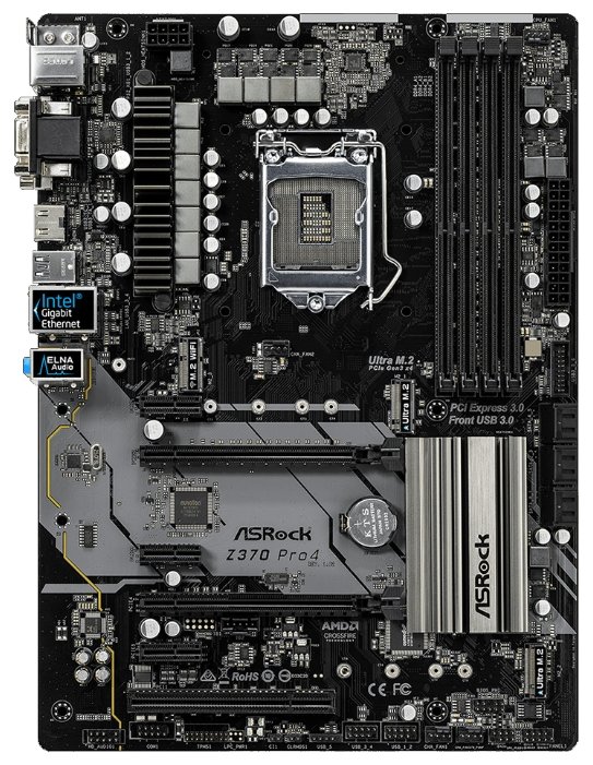 Материнская плата ASRock Z370 PRO4