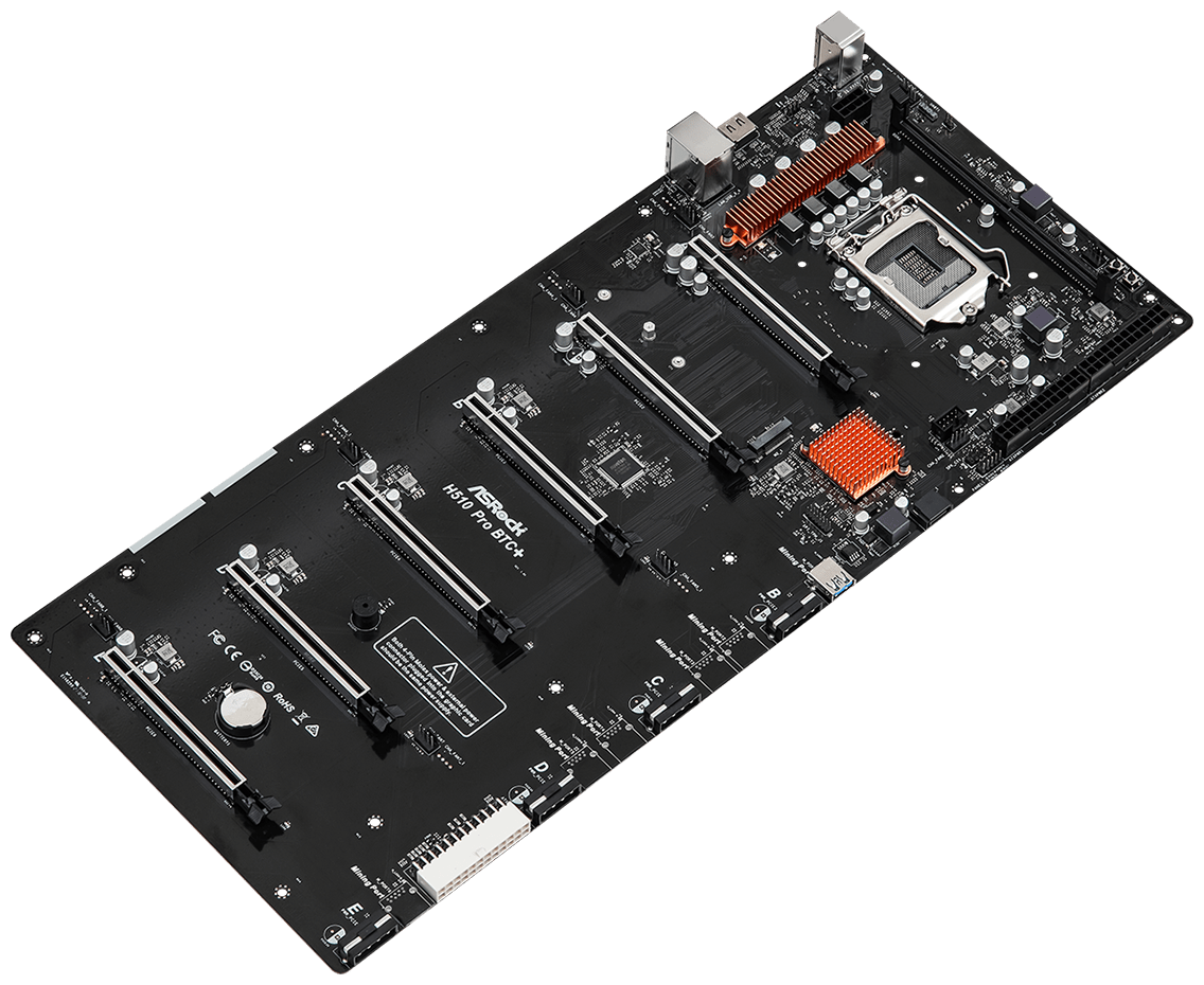 Фото Материнская плата ASRock H510 PRO BTC+