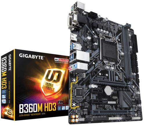 Фото Материнская плата GIGABYTE B360M HD3