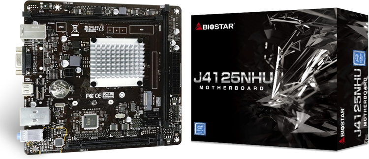 Материнская плата Biostar J4125NHU 2DDR4 PCIx16