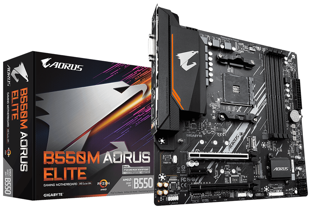 Фотография Материнская плата GIGABYTE B550M AORUS ELITE