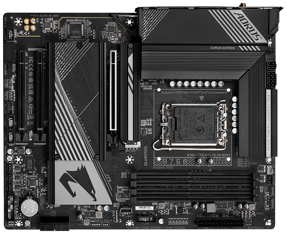 Картинка Материнская плата GIGABYTE B760 A ELITE AX DDR4