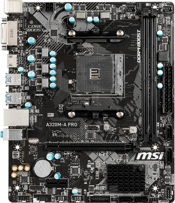 Материнская плата MSI A320M-A PRO AM4 2xDDR4