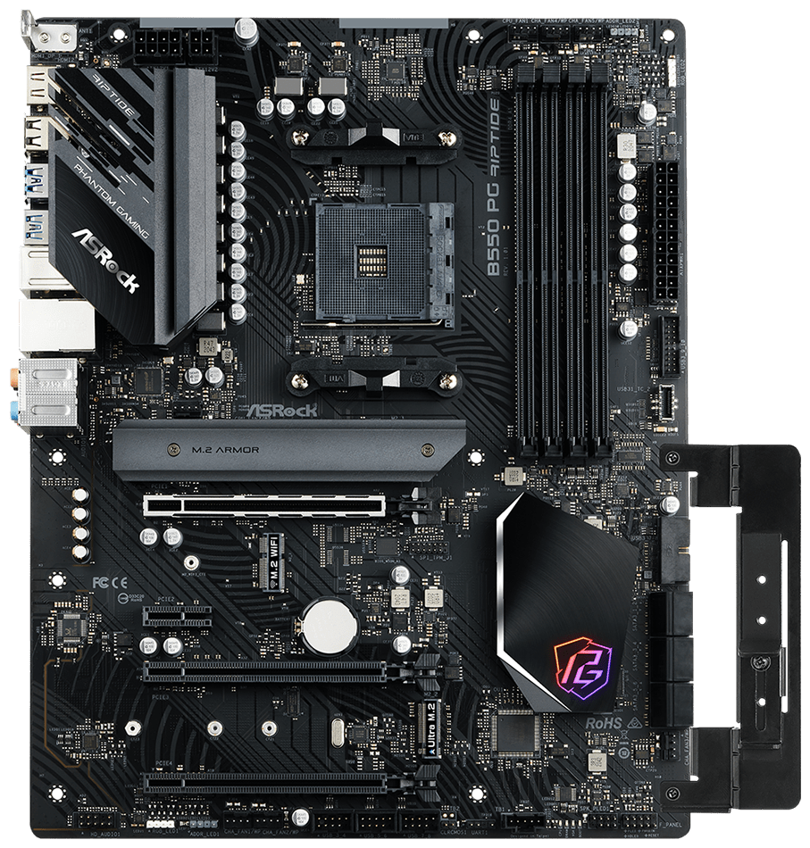 Фотография Материнская плата ASRock B550 PG RIPTIDE 4DDR4