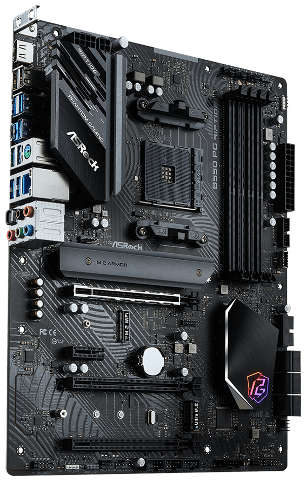 Картинка Материнская плата ASRock B550 PG RIPTIDE 4DDR4