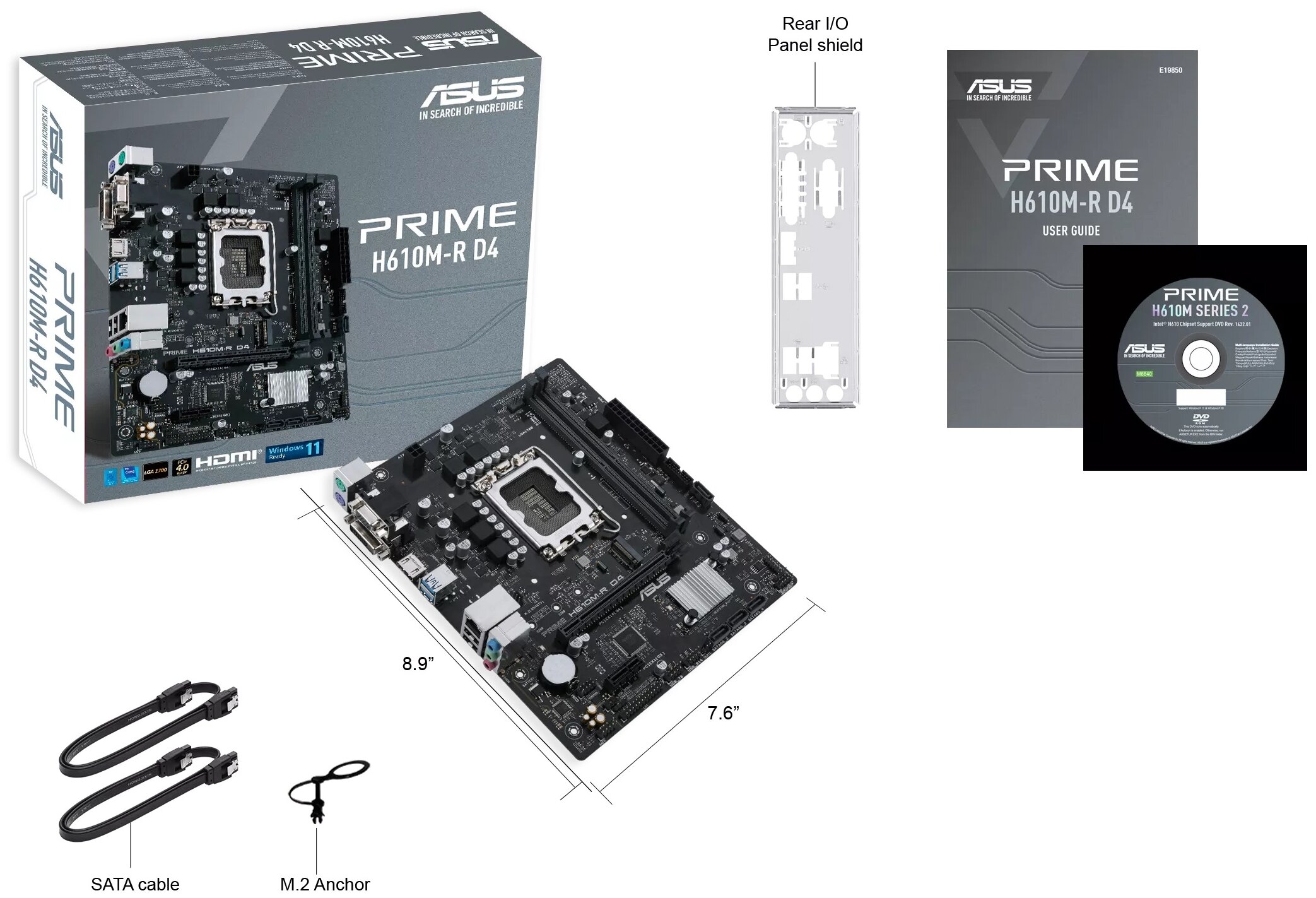 Материнская плата ASUS PRIME H610M-R D4 Казахстан