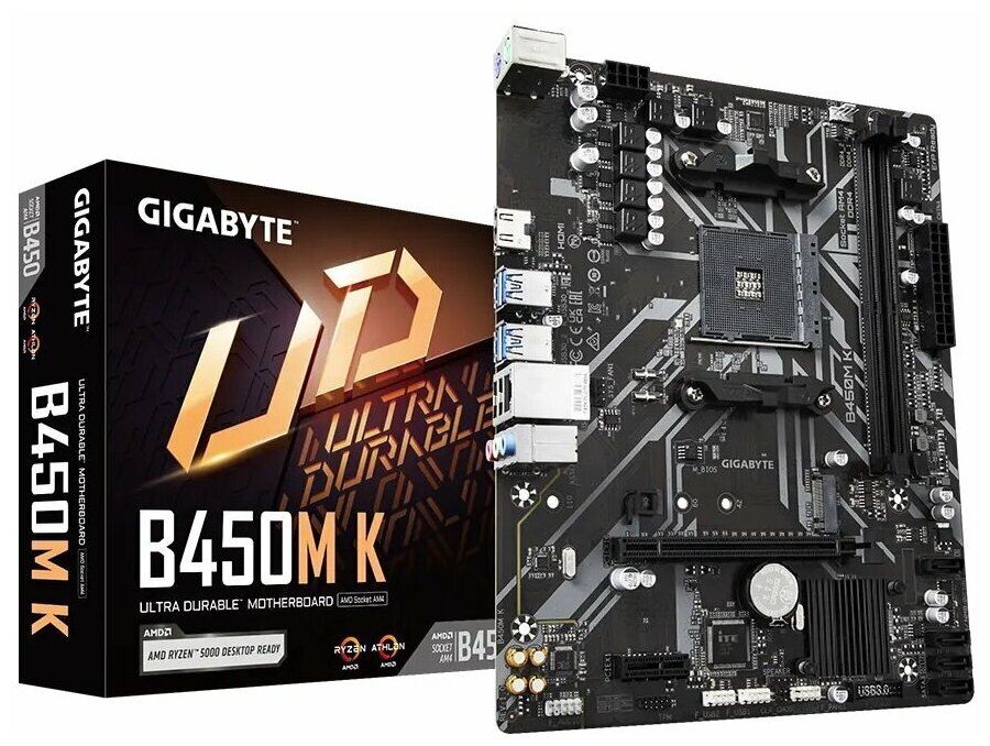 Купить Материнская плата GIGABYTE B450M K DDR4