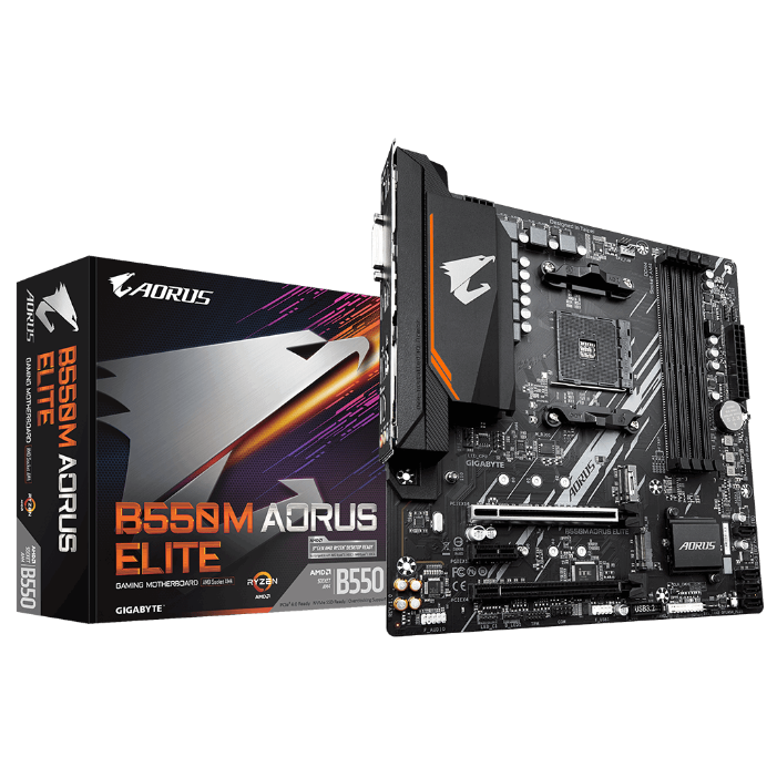 Фотография Материнская плата GIGABYTE B550M AORUS ELITE (9MB55MAEL-00-10)