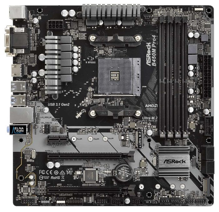 Материнская плата ASRock B450M PRO4