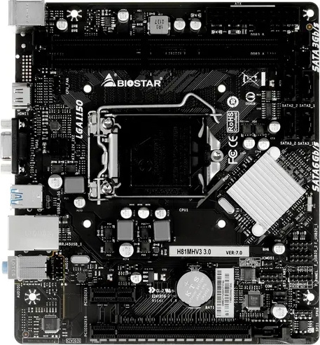 Фотография Материнская плата Biostar H81MHV3 3.0 2DDR3