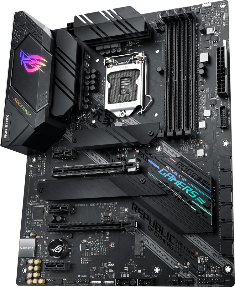 Картинка Материнская плата ASUS ROG STRIX B460-F GAMING DDR4