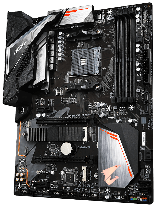 Фотография Материнская плата GIGABYTE B450 AORUS ELITE V2