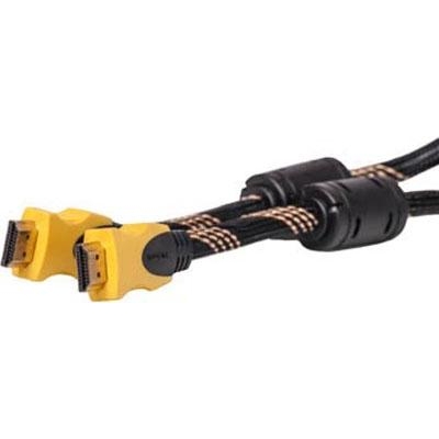 Фото Видeo кабель PowerPlant HDMI - HDMI, 1.5m, Gold Plated, 1.3V, Nylon, Double ferrites, Blister KD00AS1195