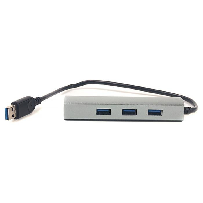 Фото Переходник PowerPlant USB 3.0 3 порта + Gigabit Ethernet CA910564 
