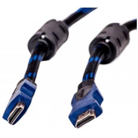 Фото Видео кабель PowerPlant HDMI - HDMI, 15m, позолоченные коннекторы, 1.4V, Nylon, Double ferrites KD00AS1206